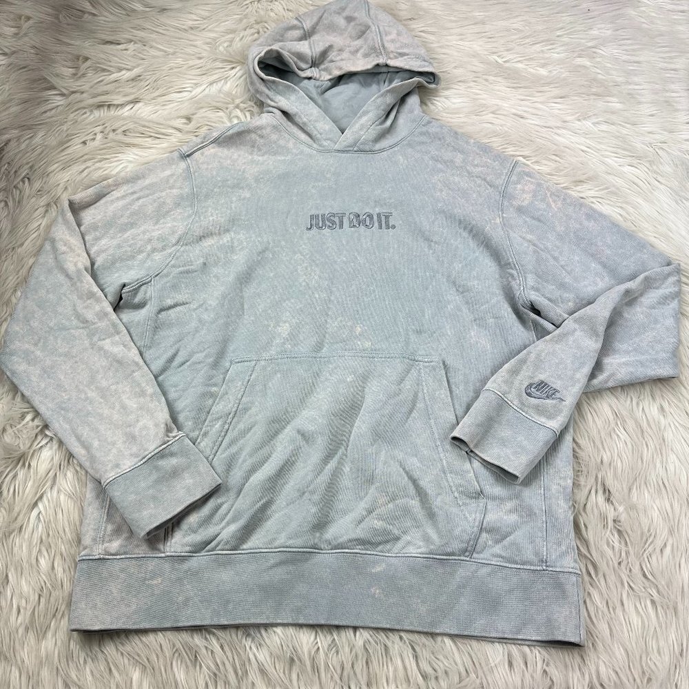 Nike Acid Wash Just Do It Pullover Hoodie Terry Knit